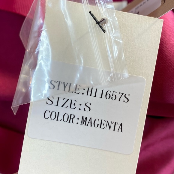 NWT idem ditto magenta satin mini a line skirt - Picture 5 of 6